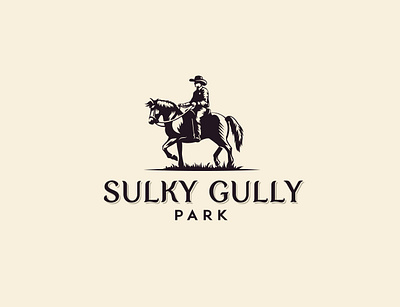 Sulky Gully Park branding cowboy design graphic design horse illustrator logo logo design park ride rider vector