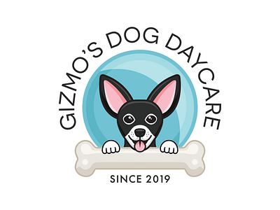 Gizmo's Dog Daycare animal animal daycare animal head animal logo animal sitter black and white animal brand icon chihuahua chihuahua logo design dog care dog daycare dog sitter dog walker geometric greyhound greyhound logo illustration logo mini greyhound