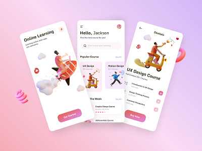 Online Learning App 2021 trend 3d app design courses app design dribbble best shot e learning education app learning app learning platform online learning study app uigenix user experience (ux) userinterface ux ui