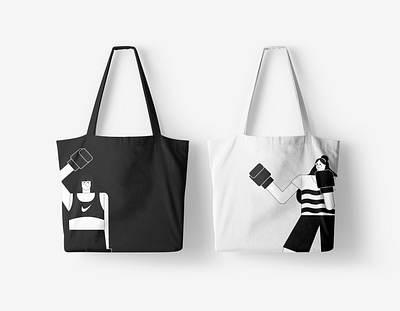 Boxing Girl Bag illustration