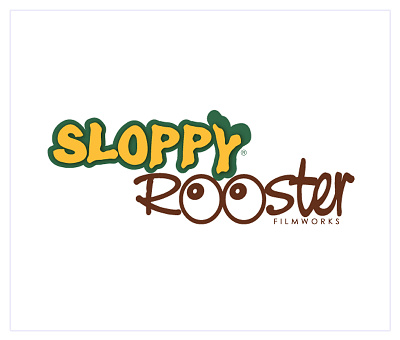 Logo + Sloppy Rooster Filmworks| "Cluck You 2" SMM + Mass Media banners branding brown chickens design farm life graphic design green hen illustration logo motion graphics outdoor advertising rooster smm typography vector web design yellow
