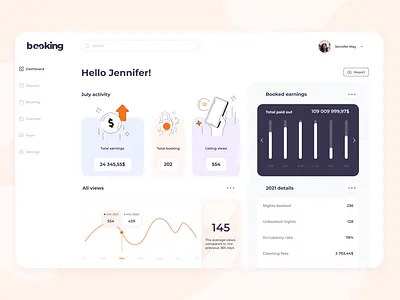 Booking PRO Dashboard dash dashboad dashboard dashboard app dashboard ui figma product design userinterface web design