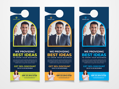 Door Hanger Design branding business hanger corporate creative door hanger hanger hanger design modern design rack card design template