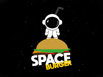 SPACE BURGER burger design graphic design illustration logo logodesign