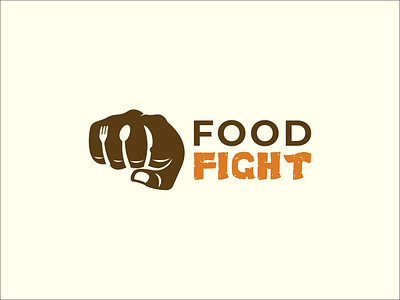 Food Fight Logo ! barnding branding logo creative food logo fight logo food food fight logo food logo logo logo design logomark wordmark