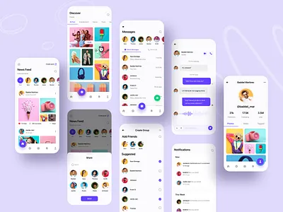Social App 2.0 || Conceptual Design 2021 2021 trend app business color design ios ios app ios product minimalism product product design social social app social media social media design ui uibin ux