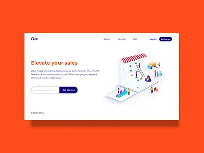 E-commerce landing page for merchants landing page ui design uiux