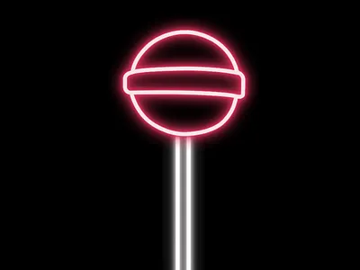Neon Lollipop adaptable art creative design digital art fun glow glowing graphic design illustration lollipop neon neon color neon design neon sign playful red vector vector art vectorart