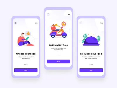 Food Delivery Onboarding app design apptales best food delivery delivery apps delivery screens design inspiration food food delivery food delivery onboarding food menu illustration menu apps mobile app mobile app screens mockup screens onboarding screens ui design ui design inspirations visual design wireframing