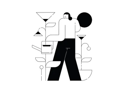 Grow Yourself of Julia Hanke art artwork characters design graphicdesign illustration julia hanke minimalist rebound the flat guys vector