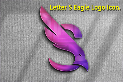 Letter S Eagle Logo Icon with Creative Eagle Head. abstract art artistic bird blog business clean company concept corporate creative design eagle elements font icon idea letter logo s