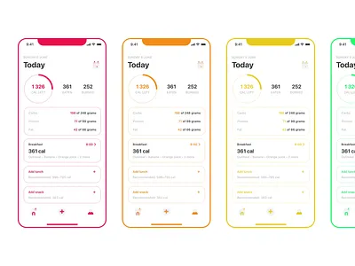 Calories Counter App animation app calories counter design diet fitness food health mobile nutrition tracker ui