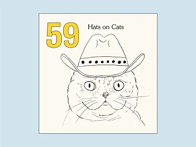 99 Art Challenges — Prompt 2 cat challenge color design drawing hat illustration prompt type