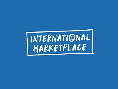 International Marketplace logo design food fresh grocery illustration logo retail supermarket