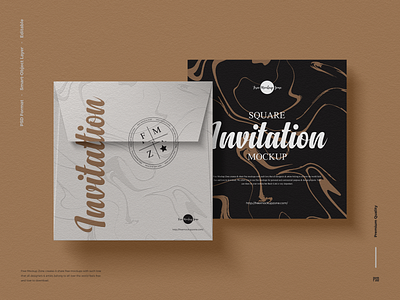 Free Invitation Mockup invitation mockup