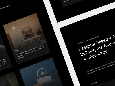 2021 - Portfolio update black branding cards dark landing minimalism minimalist personal portfolio product designer project