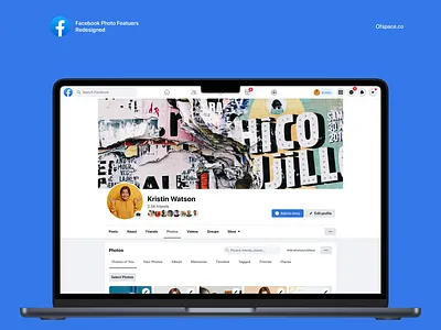 Facebook photo features redesigned album app design branding case study facebook facebook redesign fb ofspace photo feature photos post redesign saas social social media ui ux ux design website design