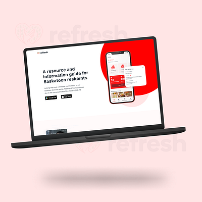 refresh Web design landing page product design ui uiux user experience user interface