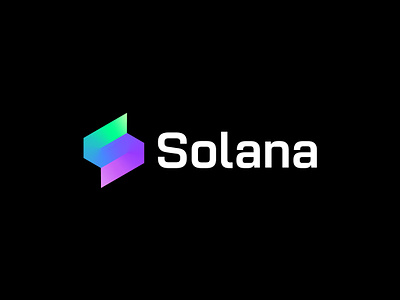 Solana logo redesign concept blockchain bolt brand branding crypto cryptocurrency fast identity logo