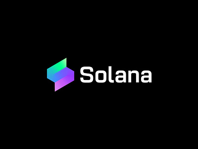 Solana logo redesign concept blockchain bolt brand branding crypto cryptocurrency fast identity logo