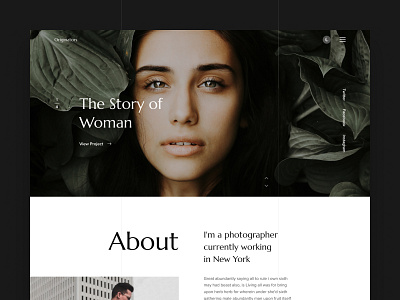 Elegant & Minimal Portfolio design agency corporate creative dark elegant figma gallery landing minimal modern photographer portfolio project ui ux