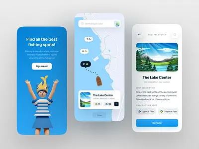 Fishing Spots App UI mobileui