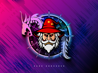 Dark Sorcerer Sticker 🧙‍♂️ Beyblade Game dark design figma game graphic design illustration pink sorcerer sticker ui vector