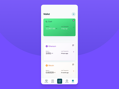 Crypto Wallet app crypto cryptocurrency design ui ux