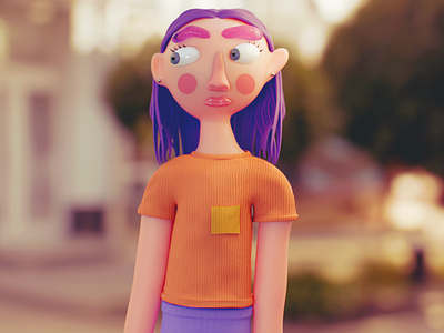 Through my niece's eyes 🥰 3d blender character design drawing illustration kid render