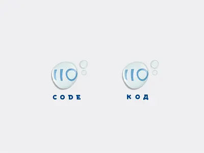 Code water branding code design drop identity logo mark minimal programming russia water