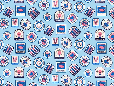 Read Along badge lettering patch procreate read along reading sticker