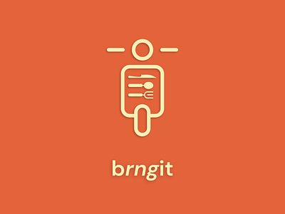 brngit : Food Delivery App branding design logo vector