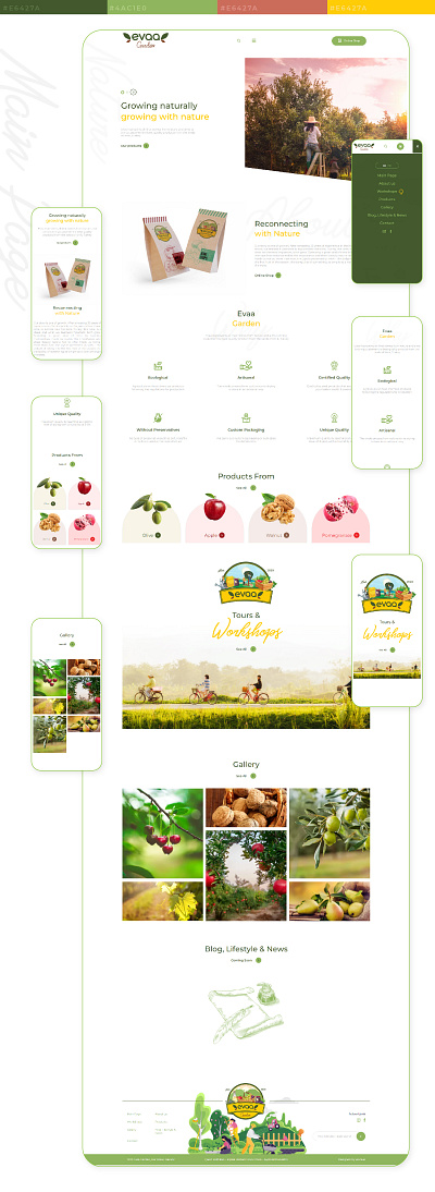 Eva Garden Ecommerce Website minimal ui design organic design ui website design