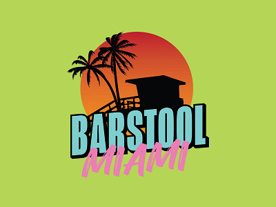 Barstool Miami Concept 2 apparel barstool barstool miami barstool sports branding dave portnoy florida graphic illustration kentucky logo louisville merch merchandise miami south beach tshirts