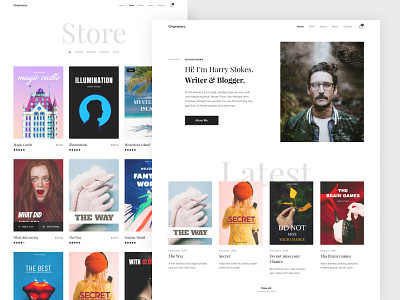 Writer & Book Store blog book creative ecommerce figma minimal modern shop store ui ux writer