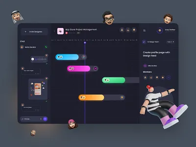 Project Management UI animation axaydevikar graphic design projectui taskapp taskview webui