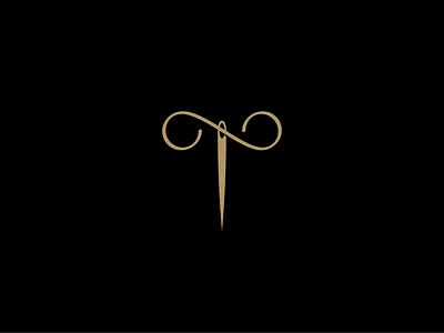 T Tailoring a b c d e f g h i j k l m n black branding custom made elegant fashion flow geometry gold high icon letter logo luxury mark minimal needle o p q r s t u v w x y z sharp thread