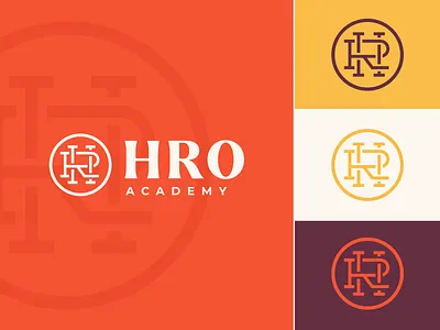 HRO logo branding design logo monoline typography