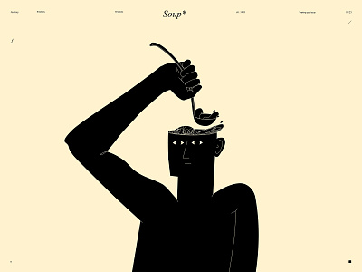 Soup* abstract boiling composition conceptual illustration design dual meaning figure figure illustration ideas illustration laconic lines minimal poster soup