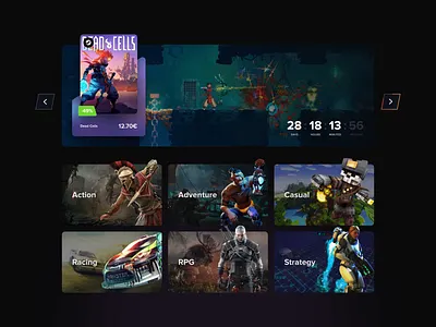 Instant Gaming - UI Components card design cards categories components game game store gaming instant gaming key seller ui ui components user interface