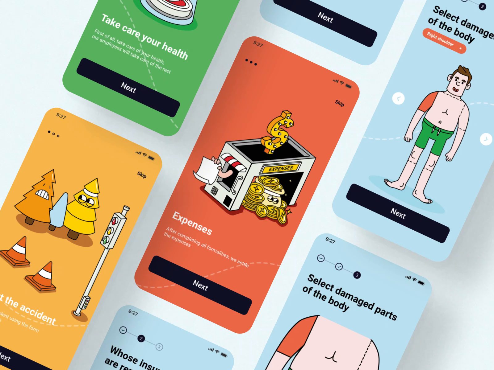 Example of Shieldly - Insurance concept app