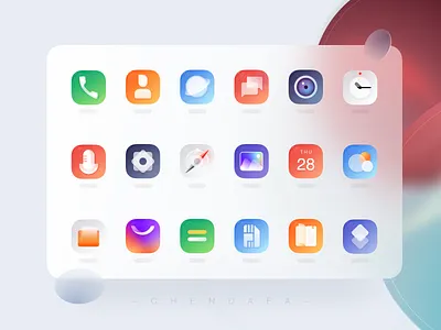 Mobile phone theme icon chasing shadow branding design icon logo sketch ui ux vector