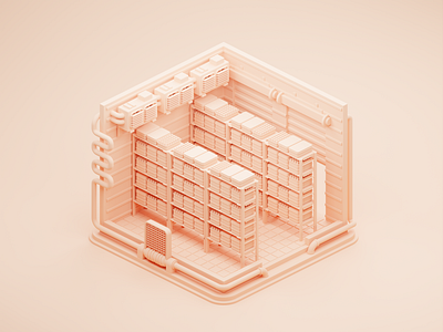 Stash II 3d blender blender3d clay diorama illustration isometric isometric illustration stash storage stored warehouse