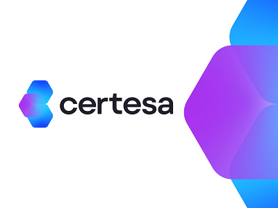 Certesa - Logo Design abstract block blue branding design gradient icon letter c logo logo designer logotype mark multiply overlay purple symbol three vector