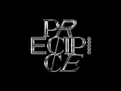 Precipice chrome custom design logo logodesign simple typography vector