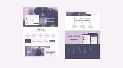 Rover | Web Redesign adobe xd branding landing page marketing page monochromatic ui design ux design web design