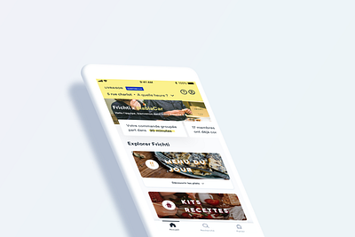 Frichti • Cantine App clean color design minimalism minimalist ui ux