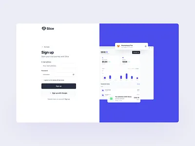 Slice - Website & App ads banking browser earnings extension login onboarding signup slice