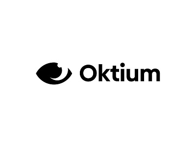 Oktium branding design eye logo logodesign simple symbol typography vector