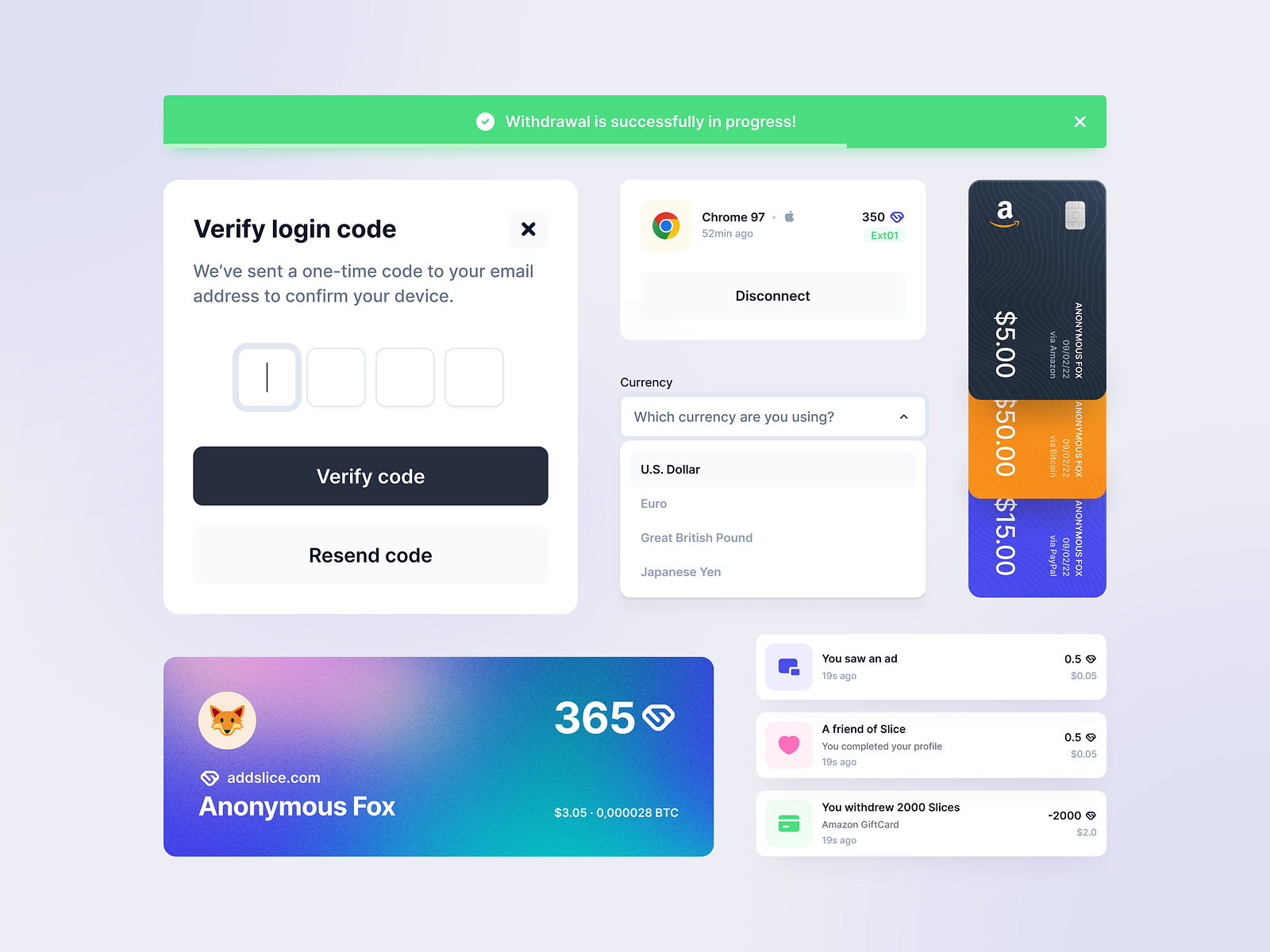 Slice - Components by Lisa Martinovska on Dribbble